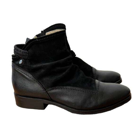 NEW! Dkode 8.5 Hyria Leather+Suede Ankle Boots LUXURY Sock Bootie Designer Black